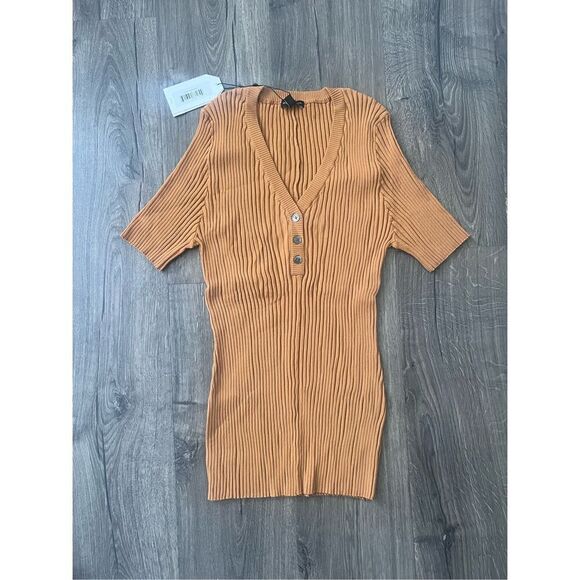 universal standart short sleave ribbed sweater 1569-674 Size Large - Picture 1 of 5